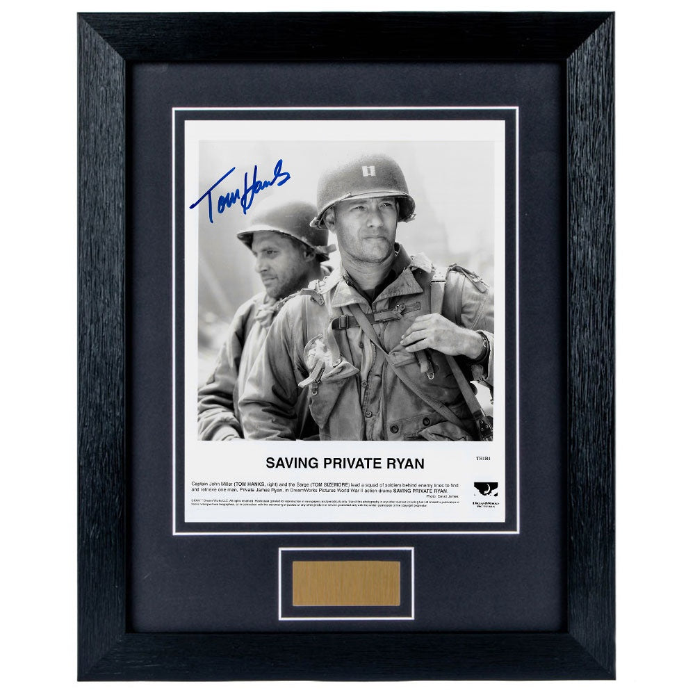 Tom Hanks Personally Signed Saving Private Ryan 8 x 10 Photograph Framed