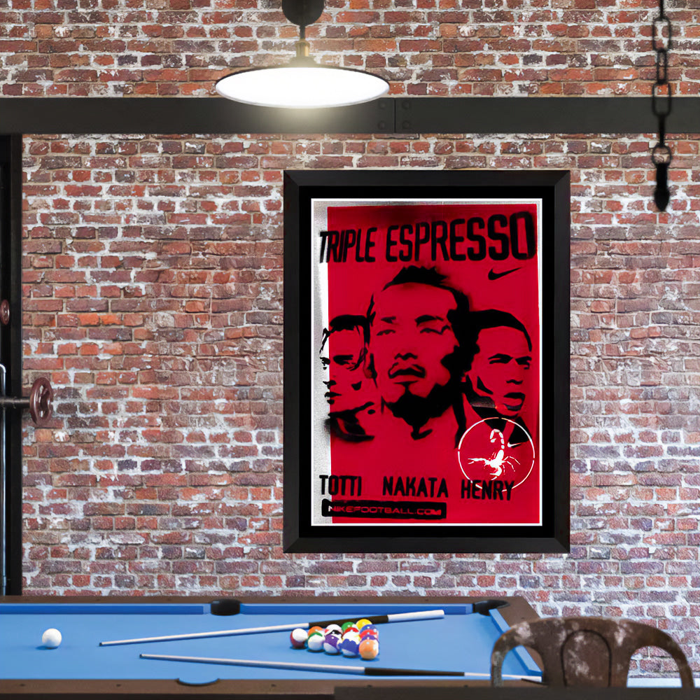 Nike Scorpion KO 2002 Triple Espresso Vintage Spray-Painted Football Artwork