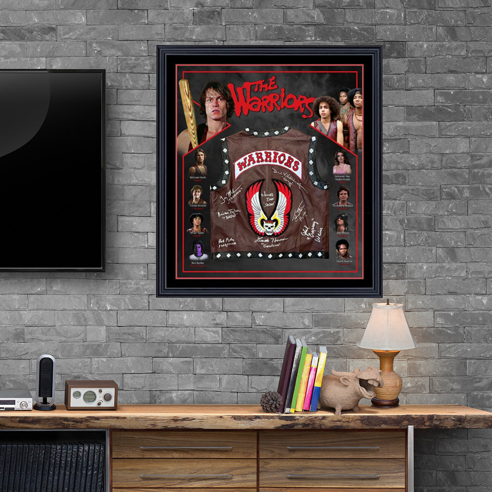 The Warriors Cast Signed Jacket Framed