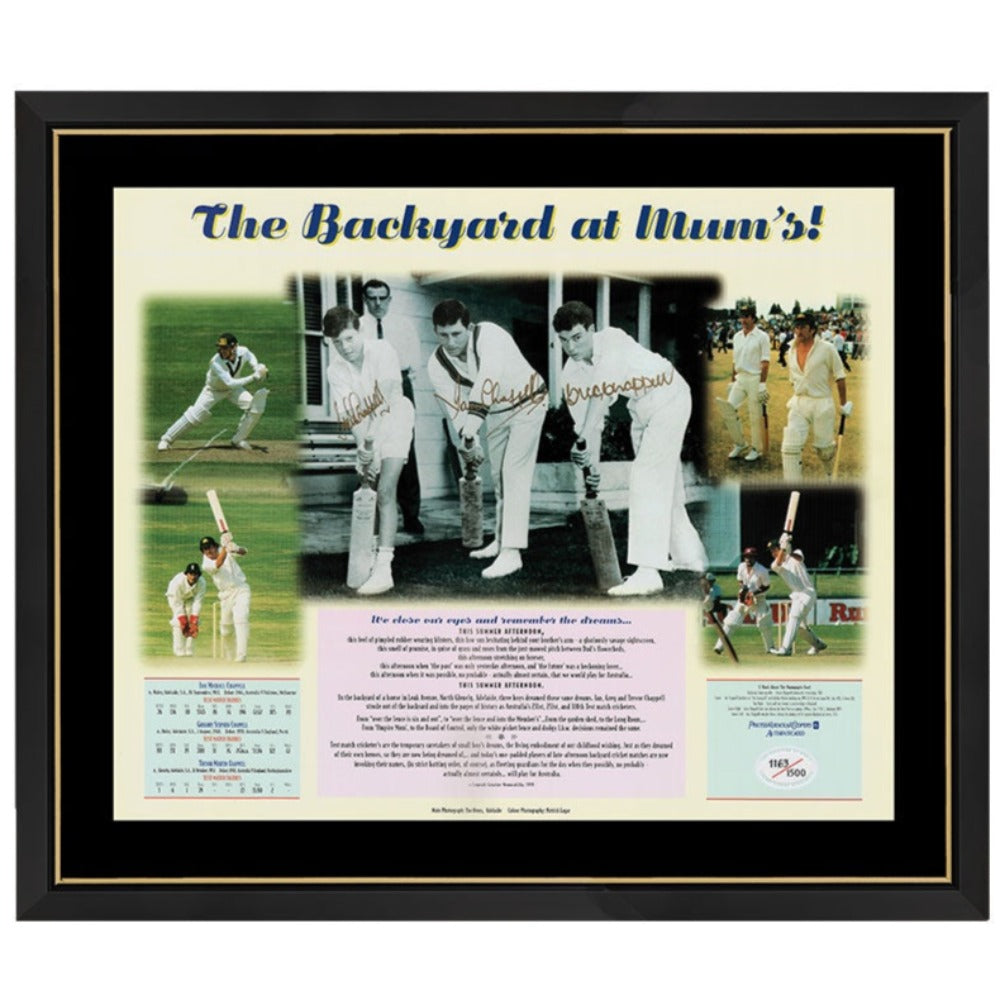 The Backyard At Mums Signed Framed 1