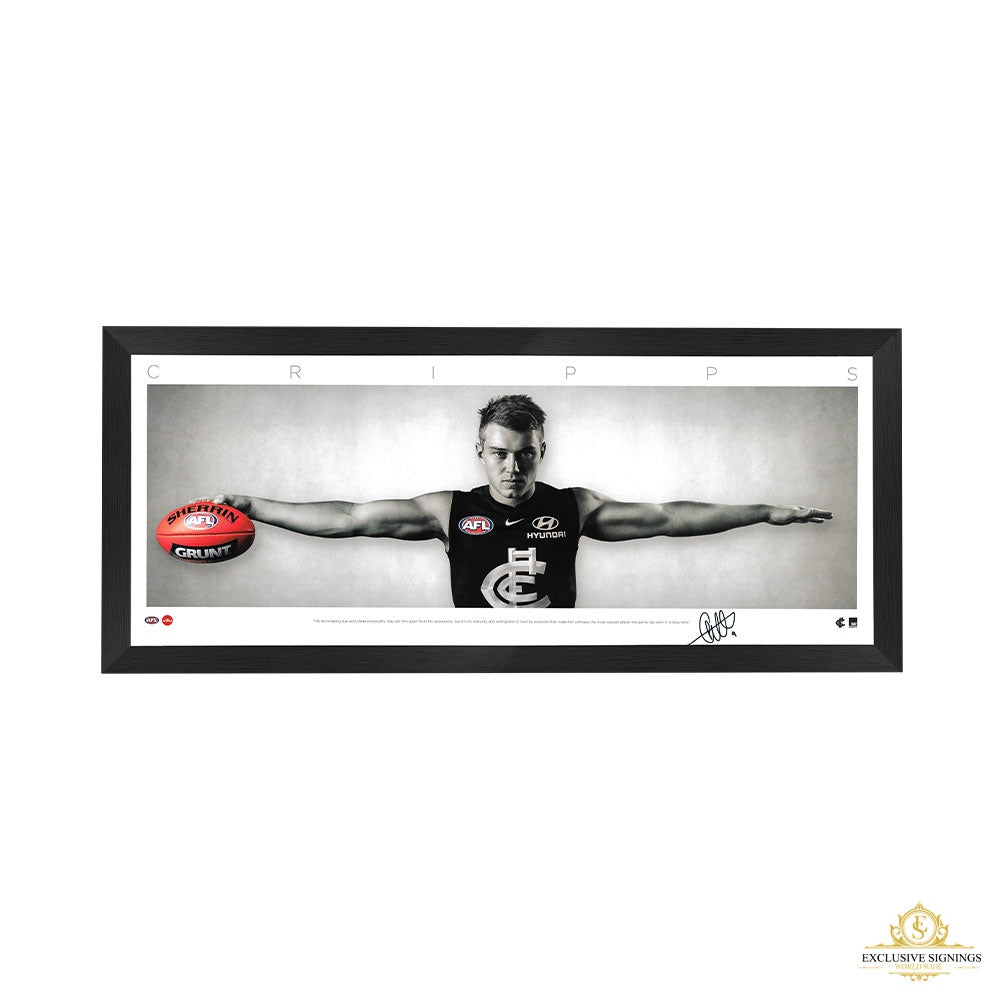 Patrick Cripps Blues Framed Facsimile Mini Wings Framed