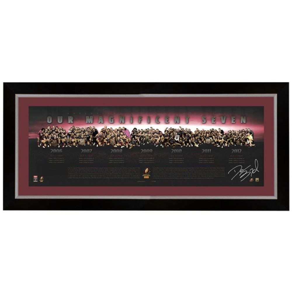 Queensland Maroons State Of Origin Our Magnificent Seven Signed Darius Boyd Framed