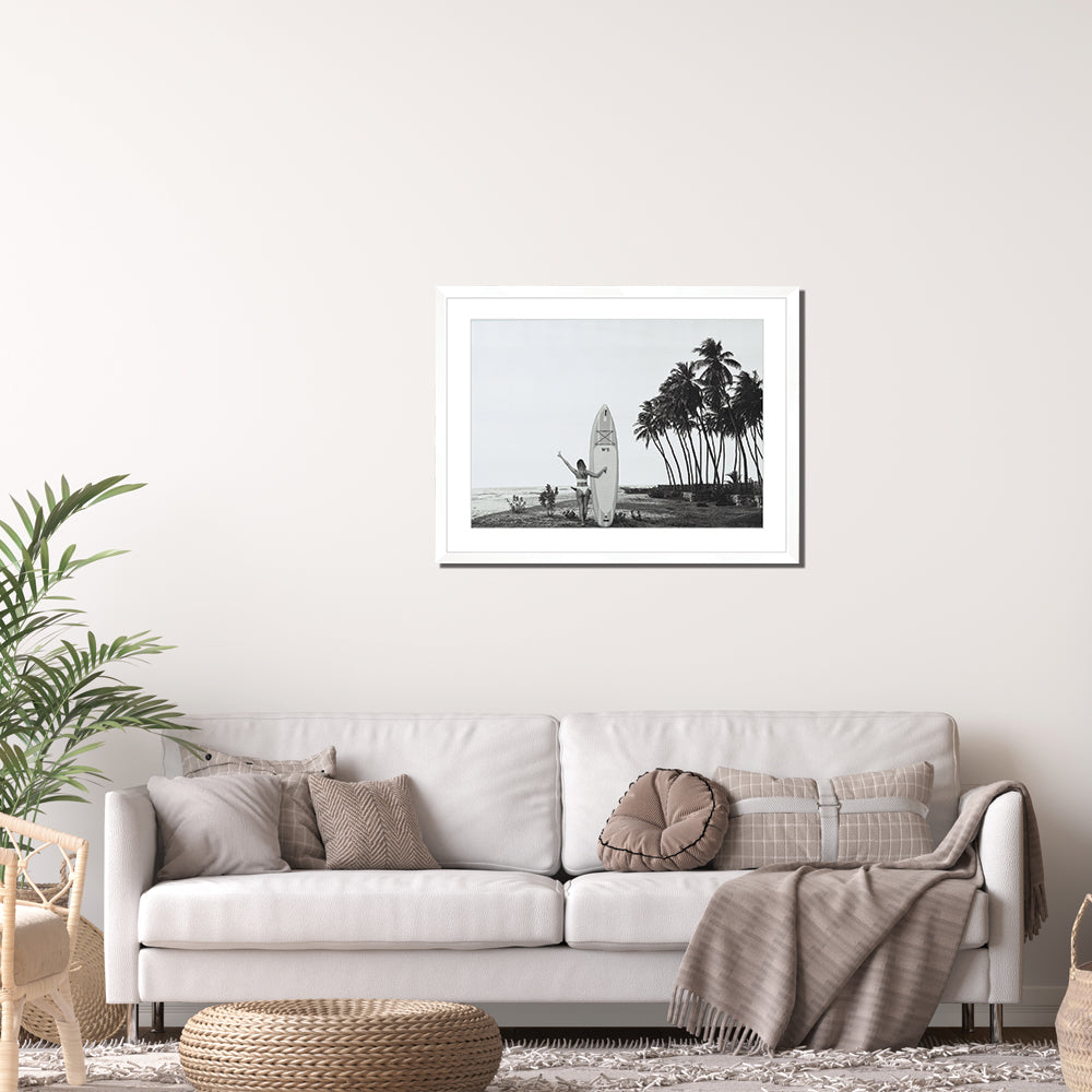 Chanel Surf Print Black Framed