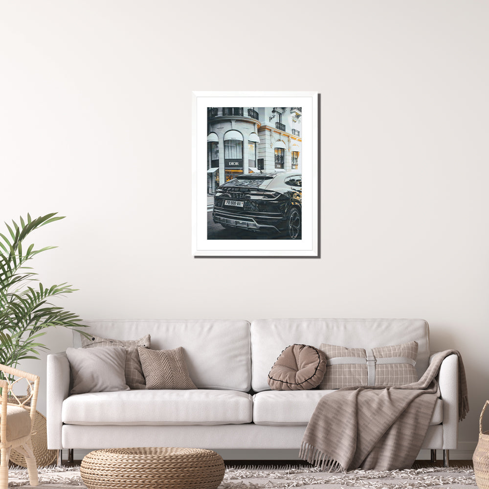 Dior Lamborghini Print Black Framed