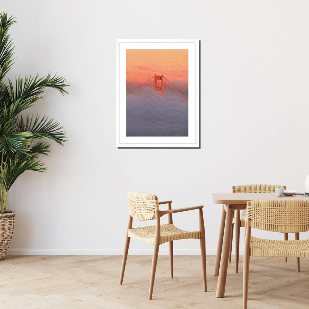 Golden Gate Bridge Print Black Framed