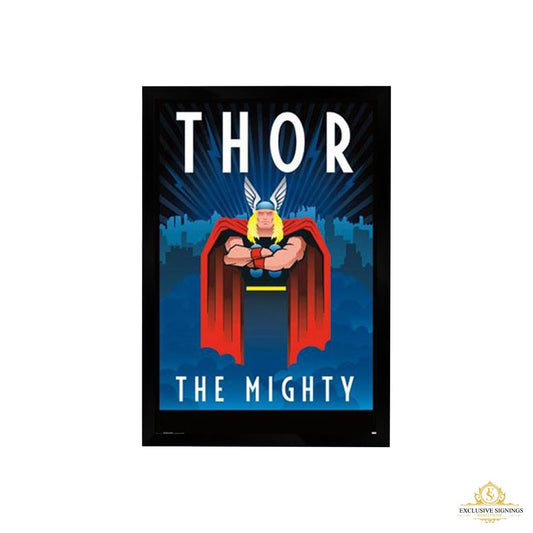 Marvel Comics - Deco Thor Poster Framed