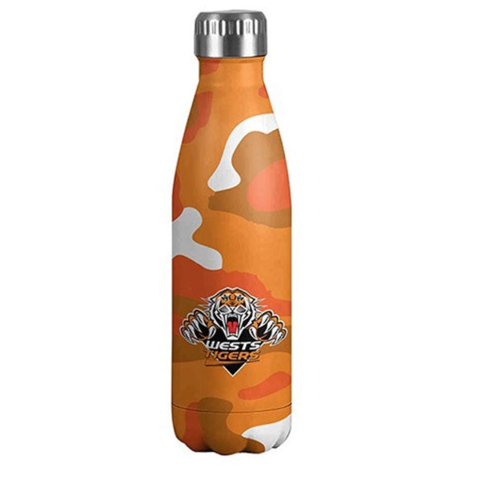 WEST TIGERS S/STEEL WRAP BOTTLE