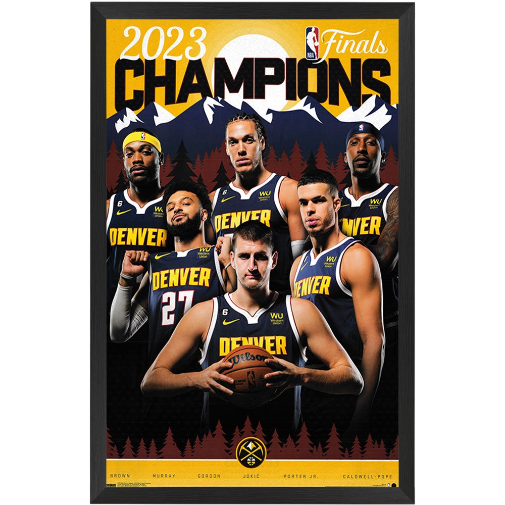 NBA Denver Nuggets 2023 Poster Framed