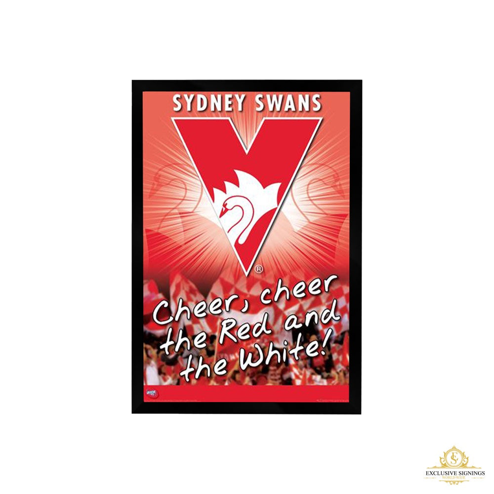 AFL Sydney Swans Logo Poster Framed