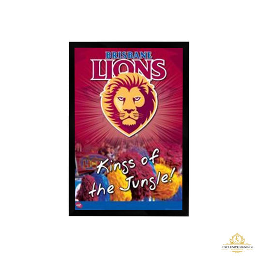 AFL Brisbane Lions Logo Poster Framed