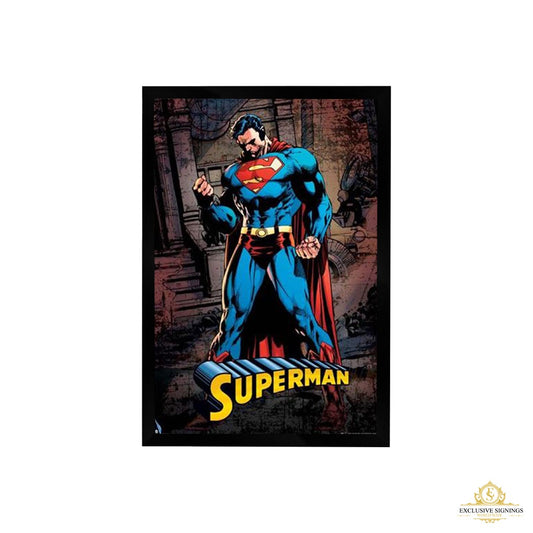 DC Comics Superman Strong Poster Framed