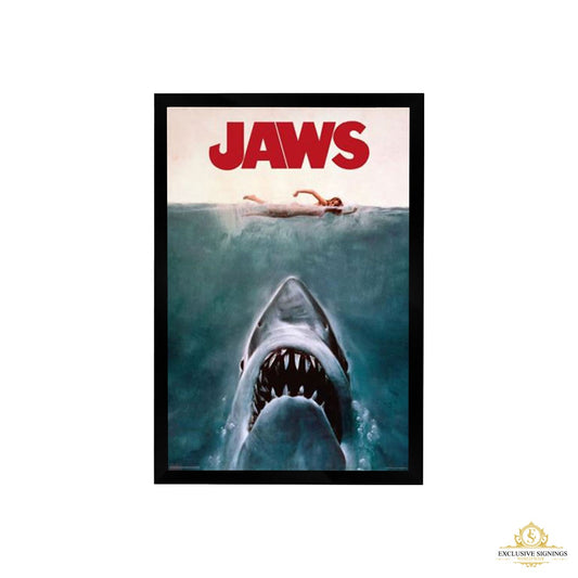 Jaws One Sheet Poster Framed