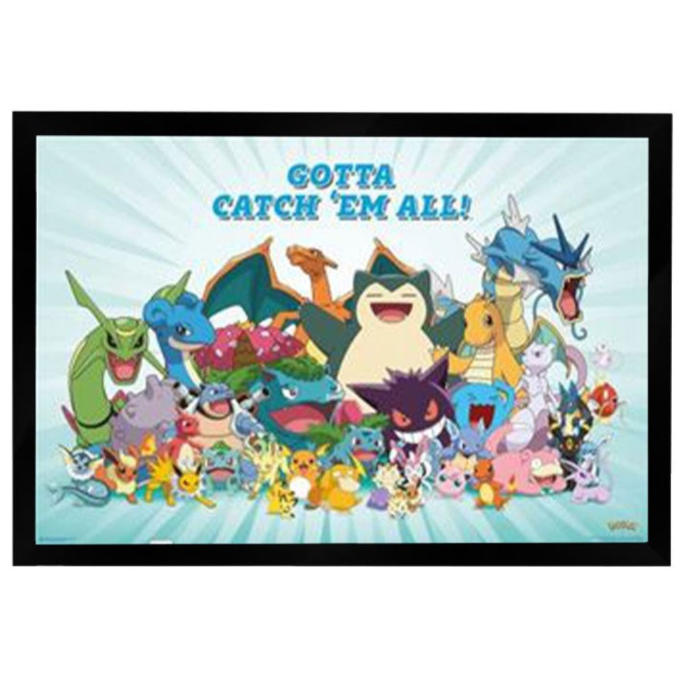 Pokémon All Time Favourites Poster Framed