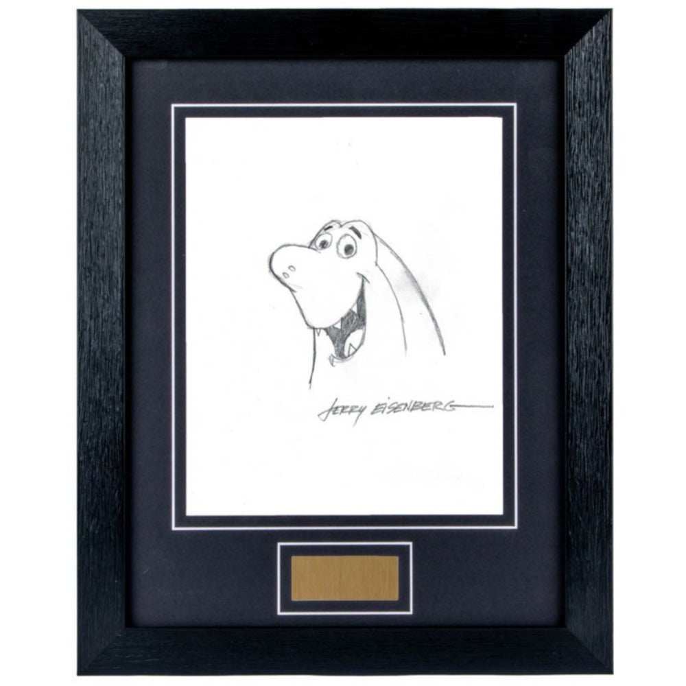 Jerry Eisenberg Drawing of Jabberjaw Signed Framed Photo