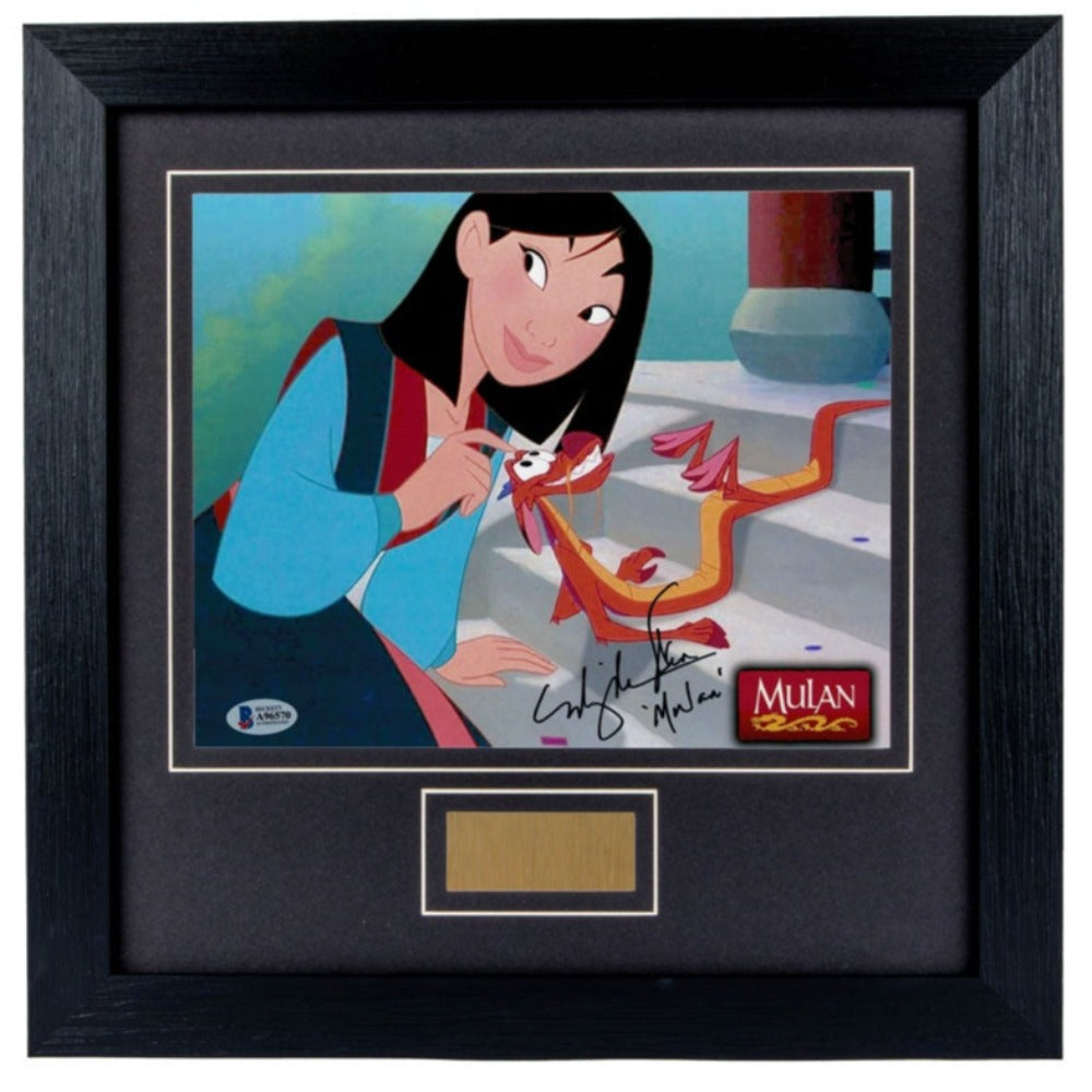 Ming Na Wen Mulan Signed Framed Photo BAS