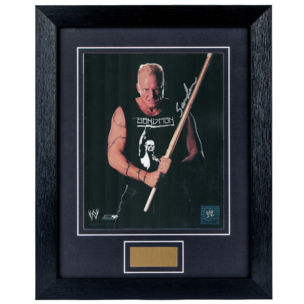 Sandman WWE Signed Framed Photo