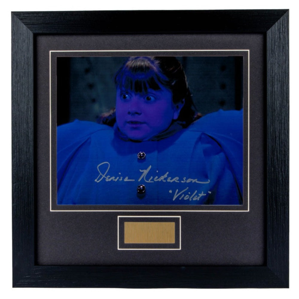 Denise Nickerson Willy Wonka Signed Framed Photo 2