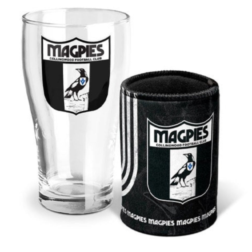 Collingwood Magpies Heritage Pint & Can Cooler Pack
