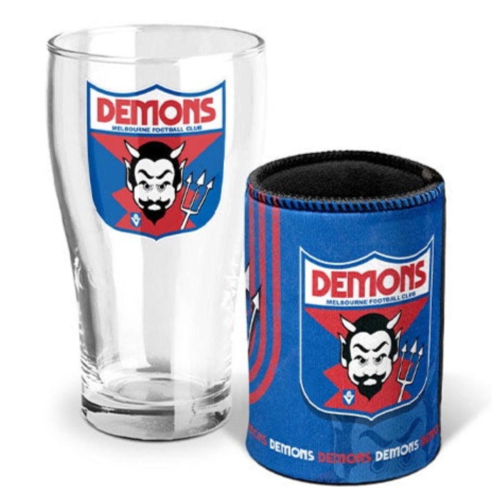 Melbourne Demons Heritage Pint & Can Cooler Pack