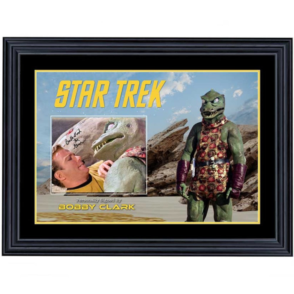 Star Trek Gorn Bobby Clark Signed 8x10 Photo 2 Framed
