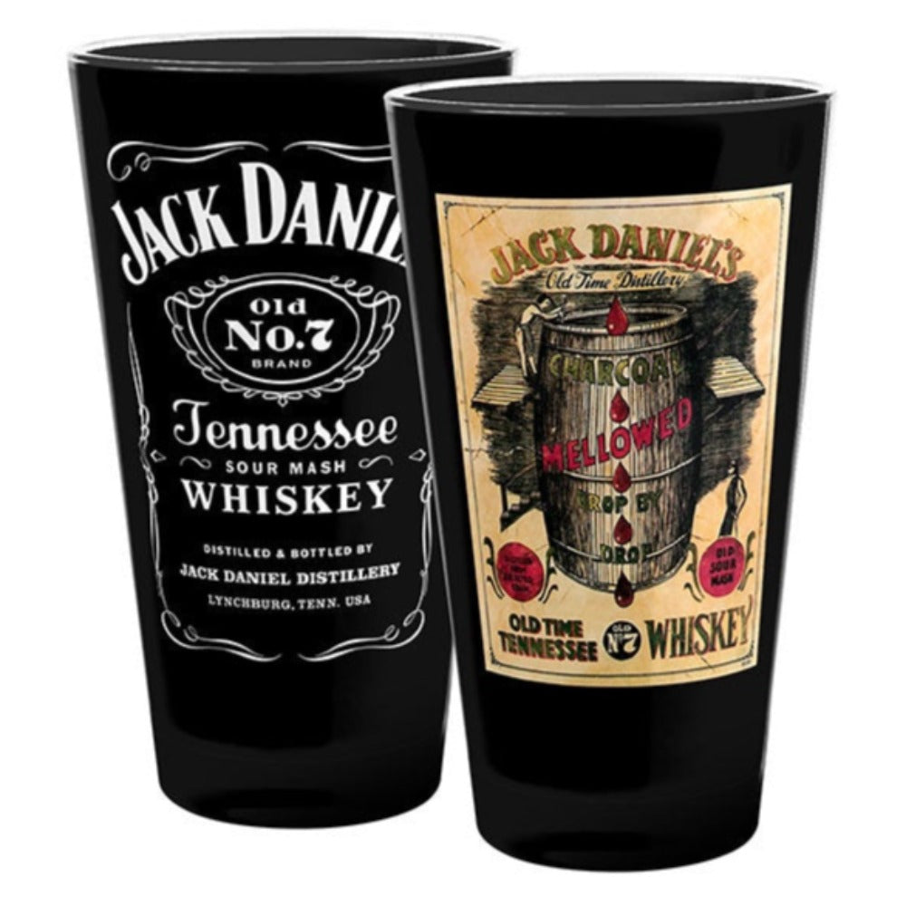 Jack Daniels S/2 Coloured Conical Glass