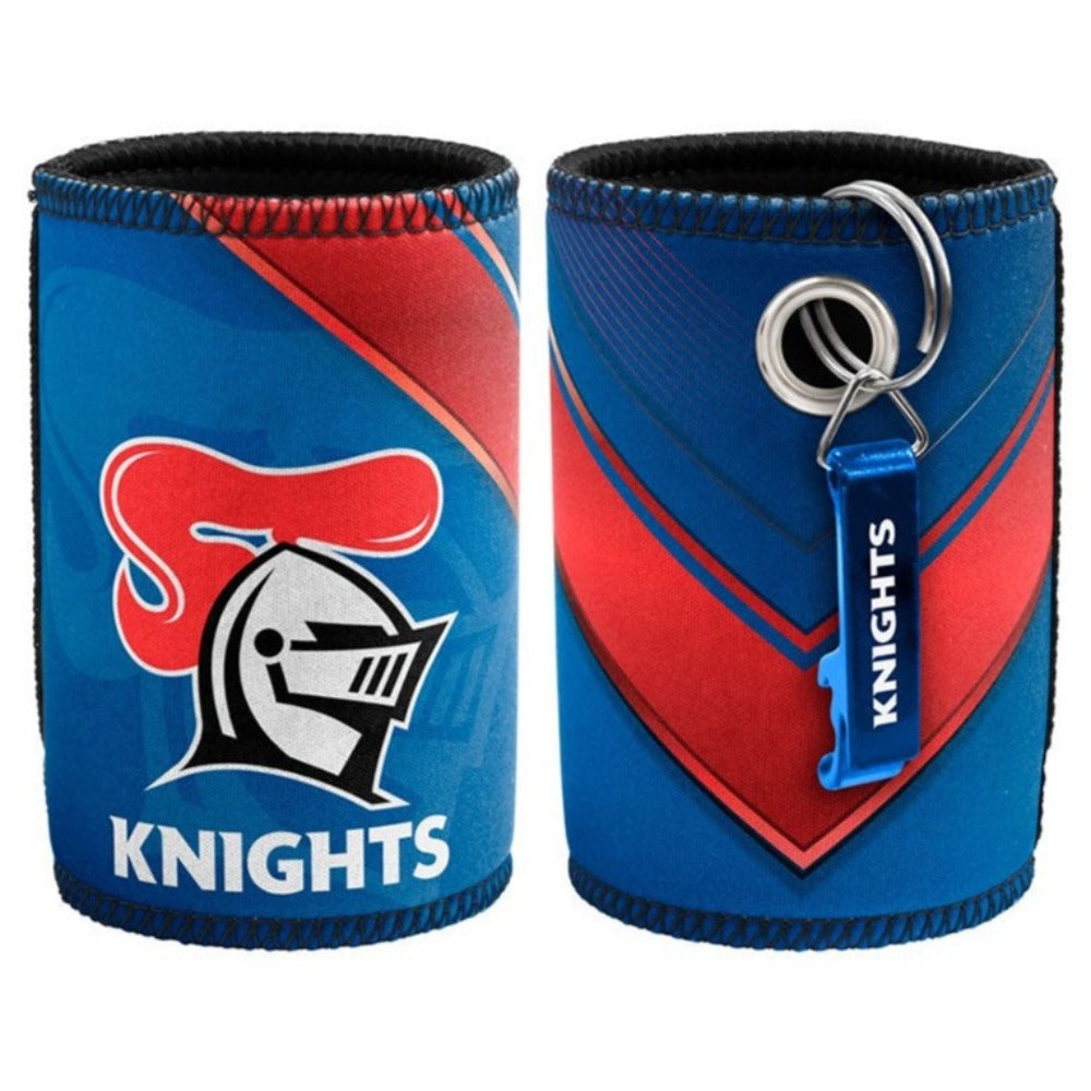 Newcastle Knights NRL Bottle Opener Keyring and Can Cooler Stubby Holder