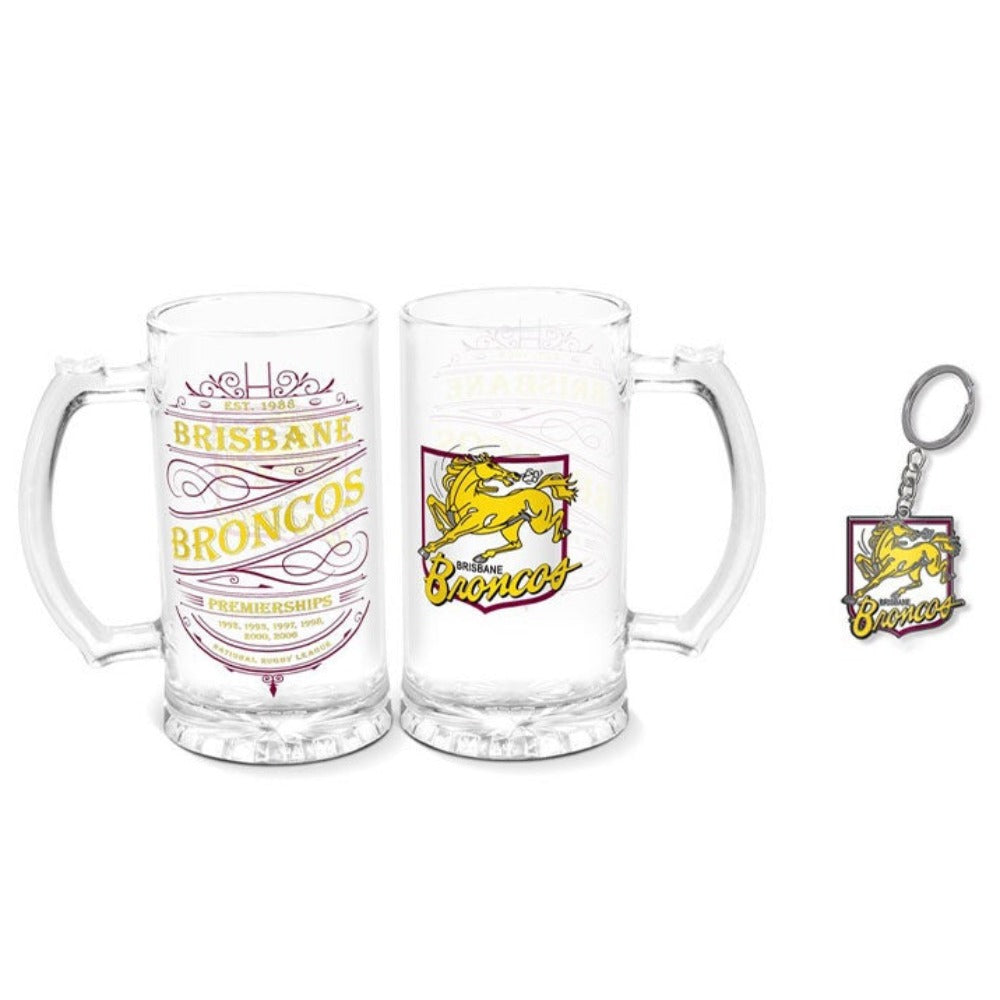BRONCOS STEIN & KEYRING PACK