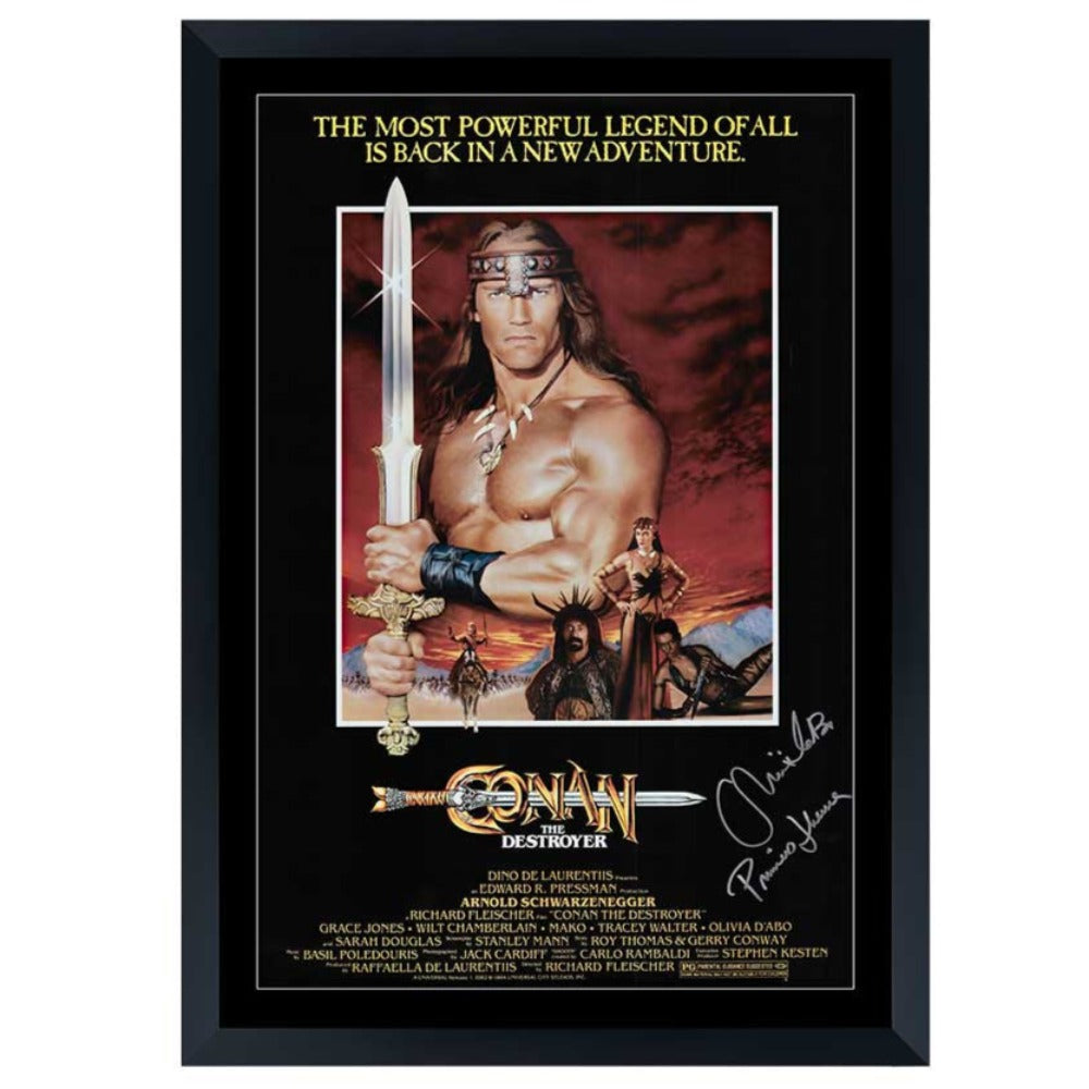 Olivia D'Abo Conan the Destroyer Signed Movie Poster Framed