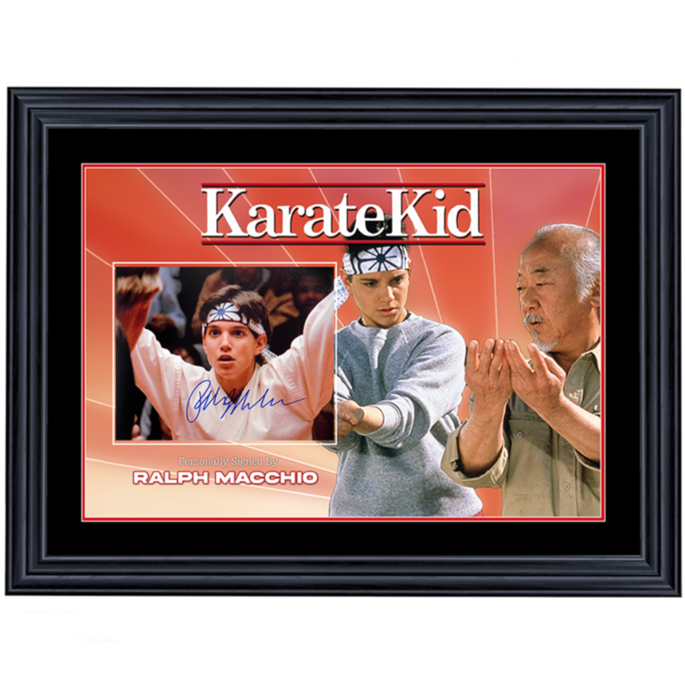 The Karate Kid Ralph Macchio Signed 8x10 Photo 2 Framed