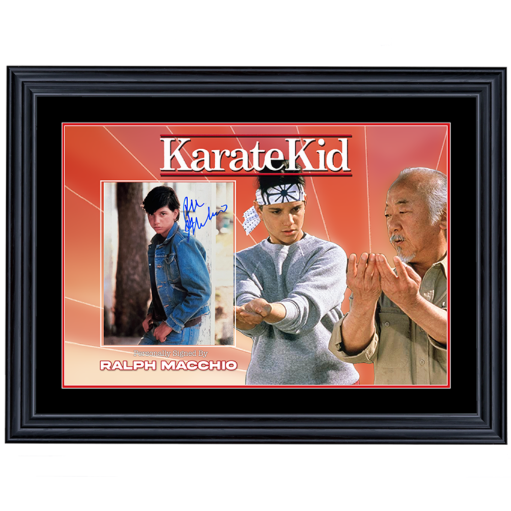 The Karate Kid Ralph Macchio Signed 8x10 Photo 4 Framed