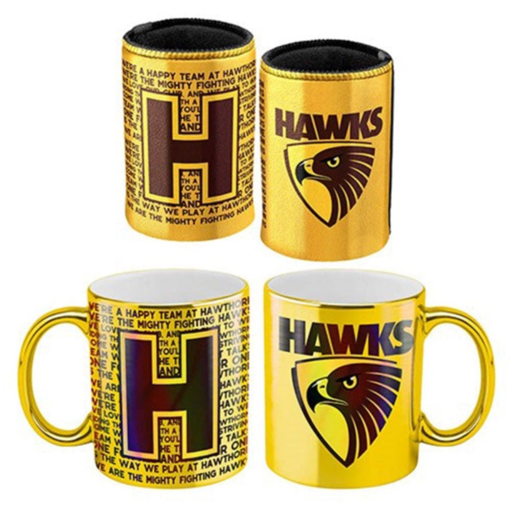 HAWTHORN METALLIC CAN COOLER & MUG PK