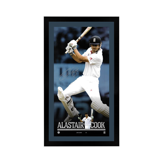 Alastair Cook Limited Edition Vertiramic Print Framed