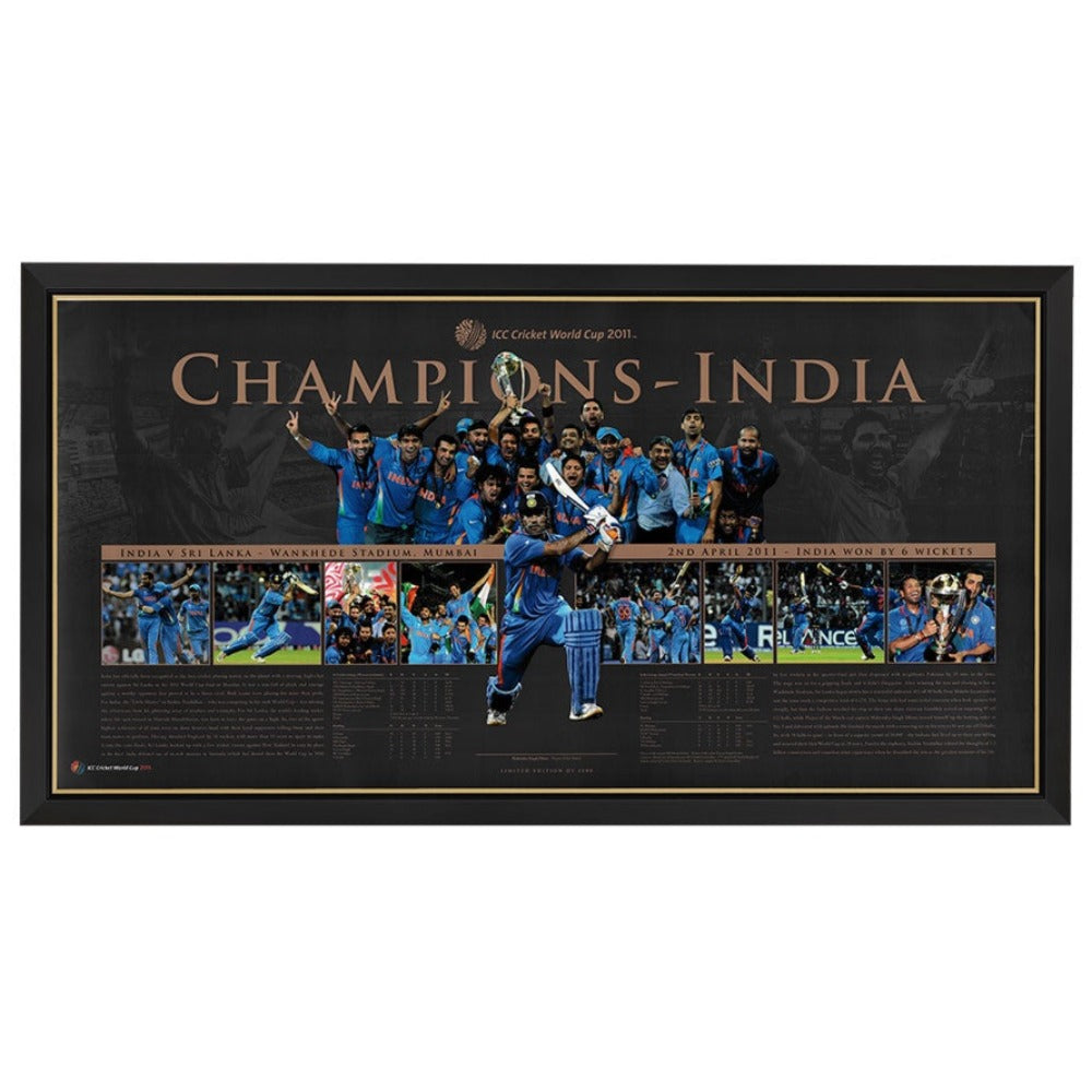 Champions of India 2011 World Cup Print Framed