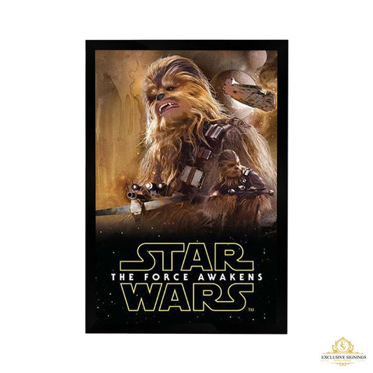 Chewbacca Star Wars The Force Awakens Poster Framed