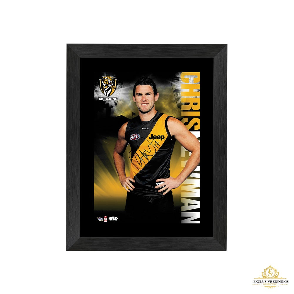 Richmond Tigers Chris Newman Signed Hero Shot Framed