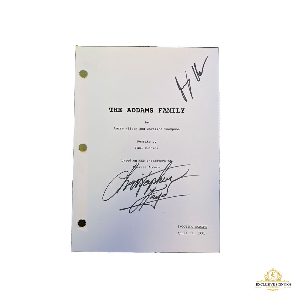 Christopher Lloyd and Jimmy Workman Signed Addams Family Script
