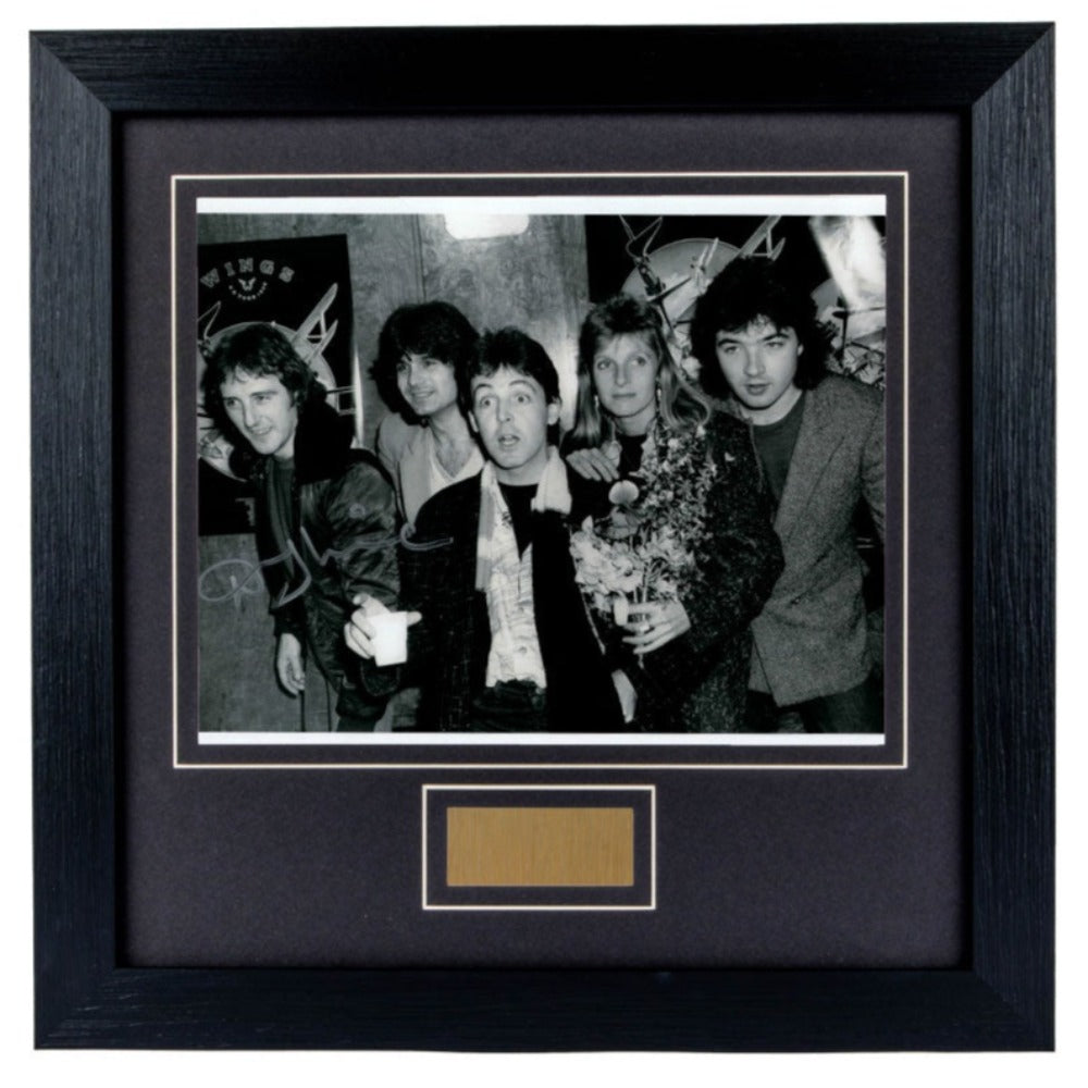 Denny Laine Paul McCartney and Wings Signed Framed Photo