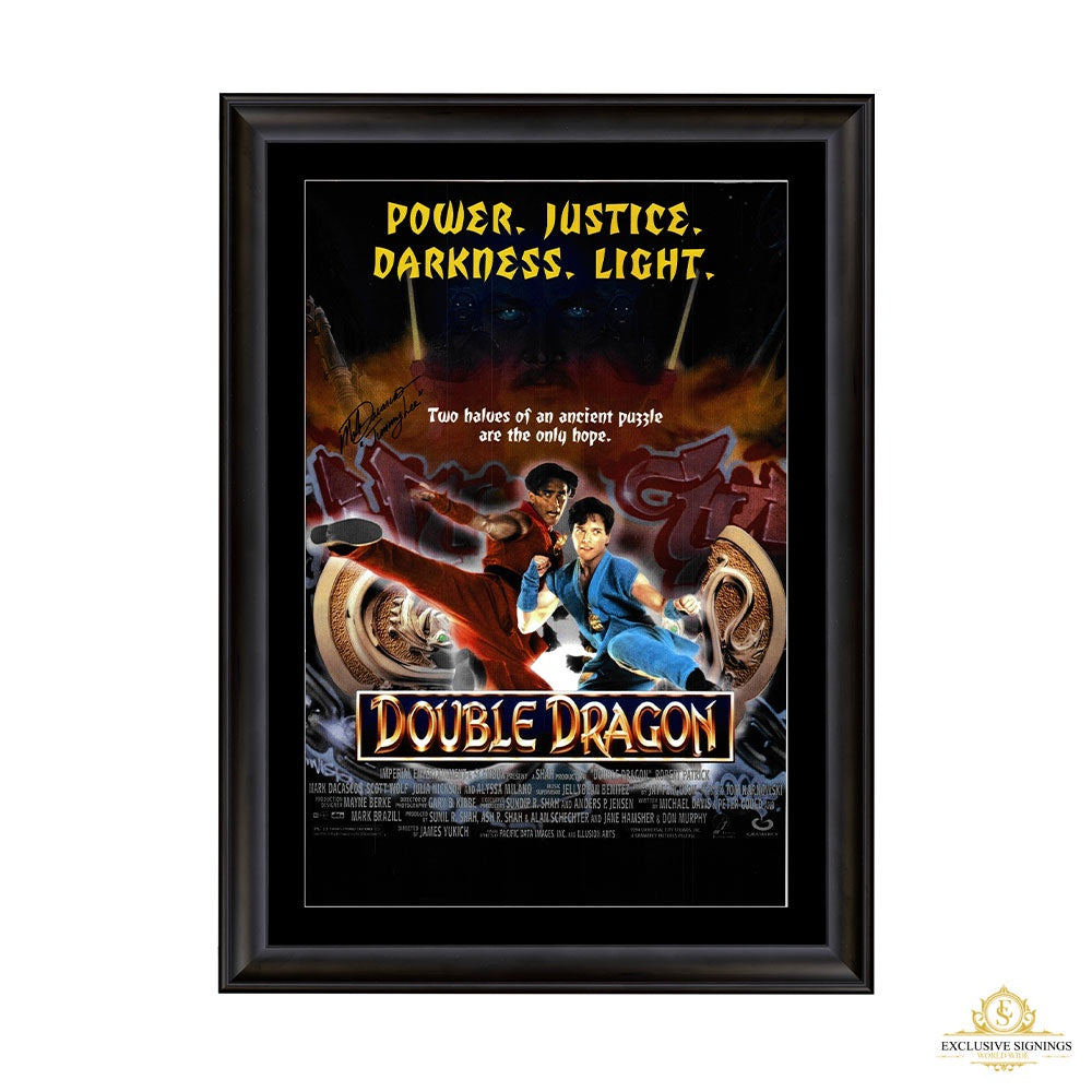 Mark Dacascos Signed Double Dragon Movie Poster 1 Framed