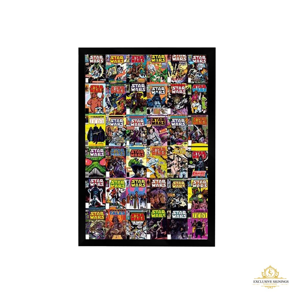 Star Wars Comic Covers Poster Framed