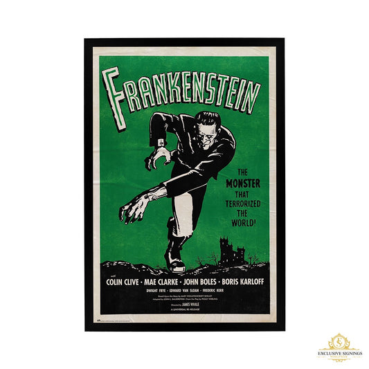 Frankenstein Movie Score Poster Framed