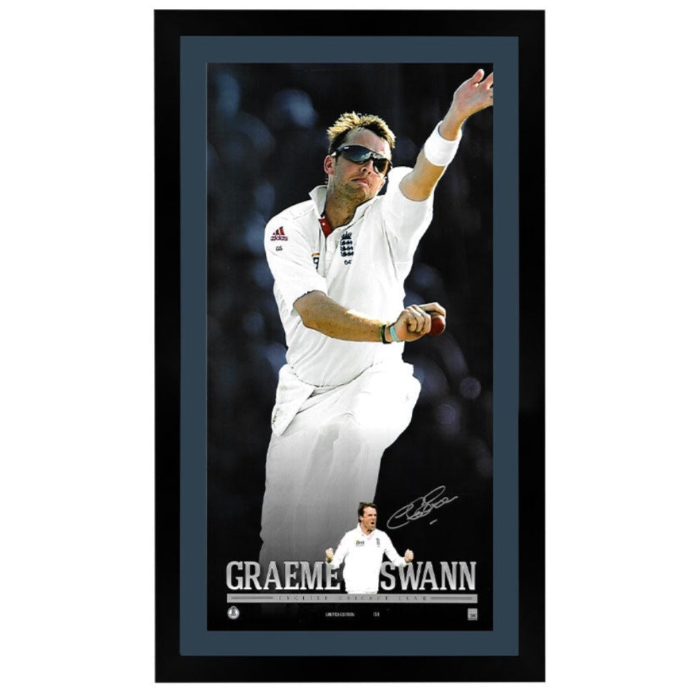 Graeme Swann Limited Edition Vertiramic Print Framed