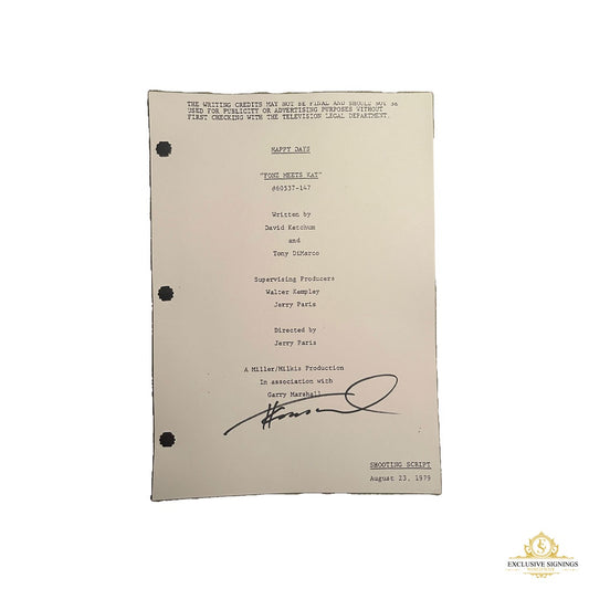Henry Winkler Happy Days Fonzie Meets Kat Signed Script