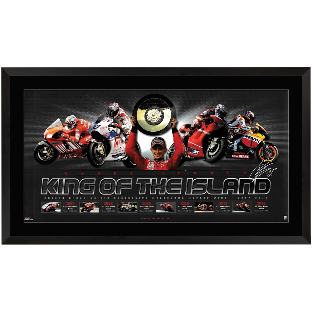 King Of The Island Casey Stoner Print Framed