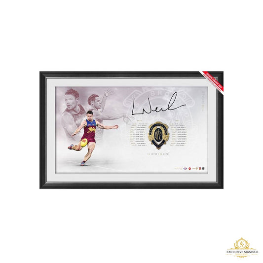 Brisbane Lions – LACHIE NEALE 2023 BROWNLOW MEDAL SIGNED LITHOGRAPH