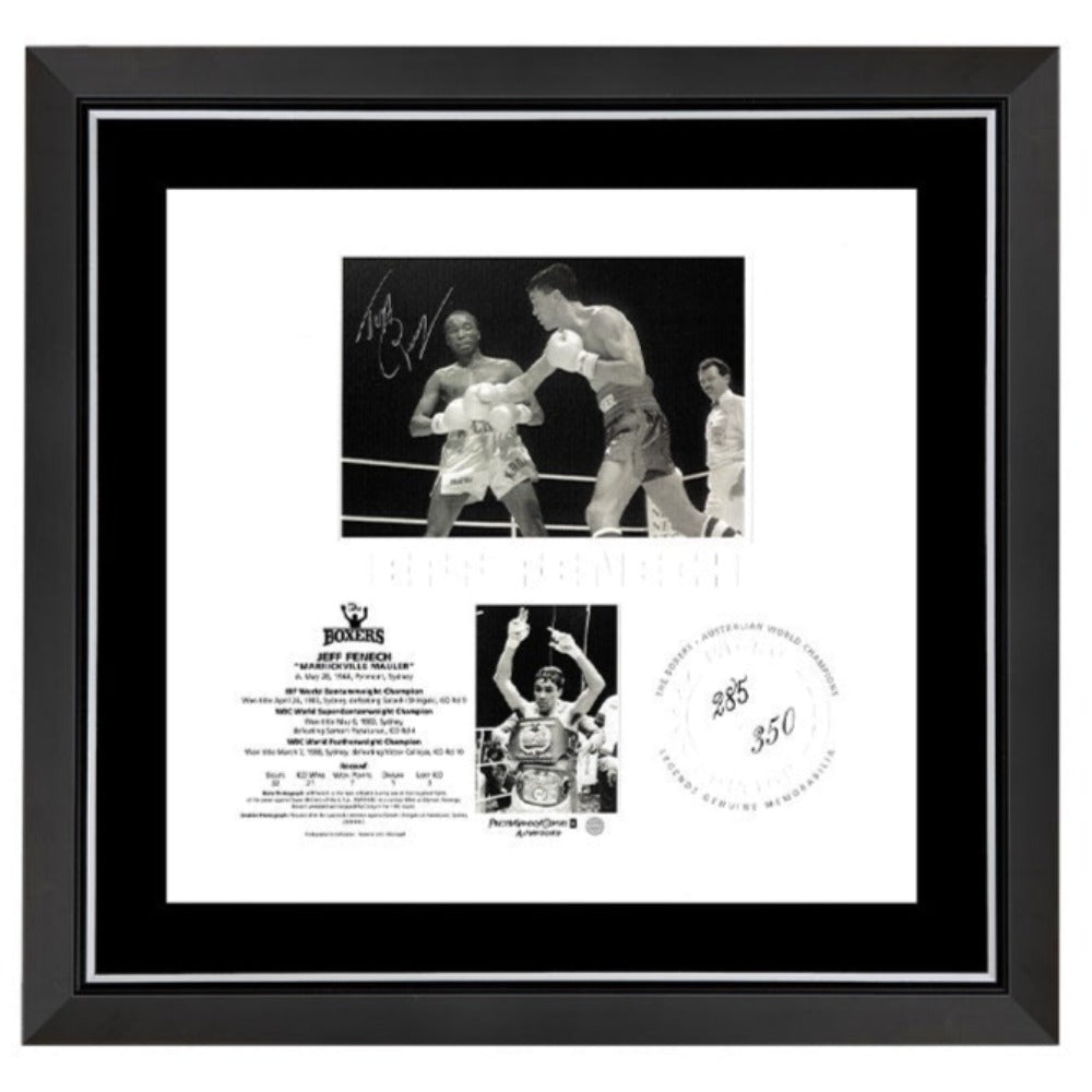 Legends Print Signed Jeff Fenech Framed
