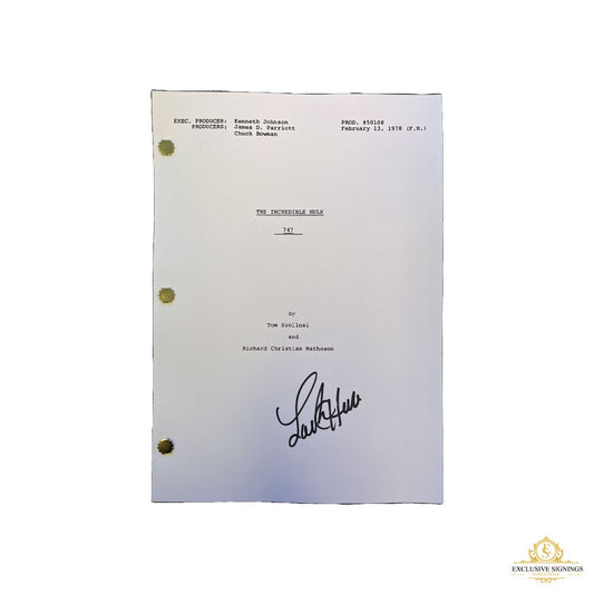 Lou Ferrigno The Incredible Hulk Signed Script