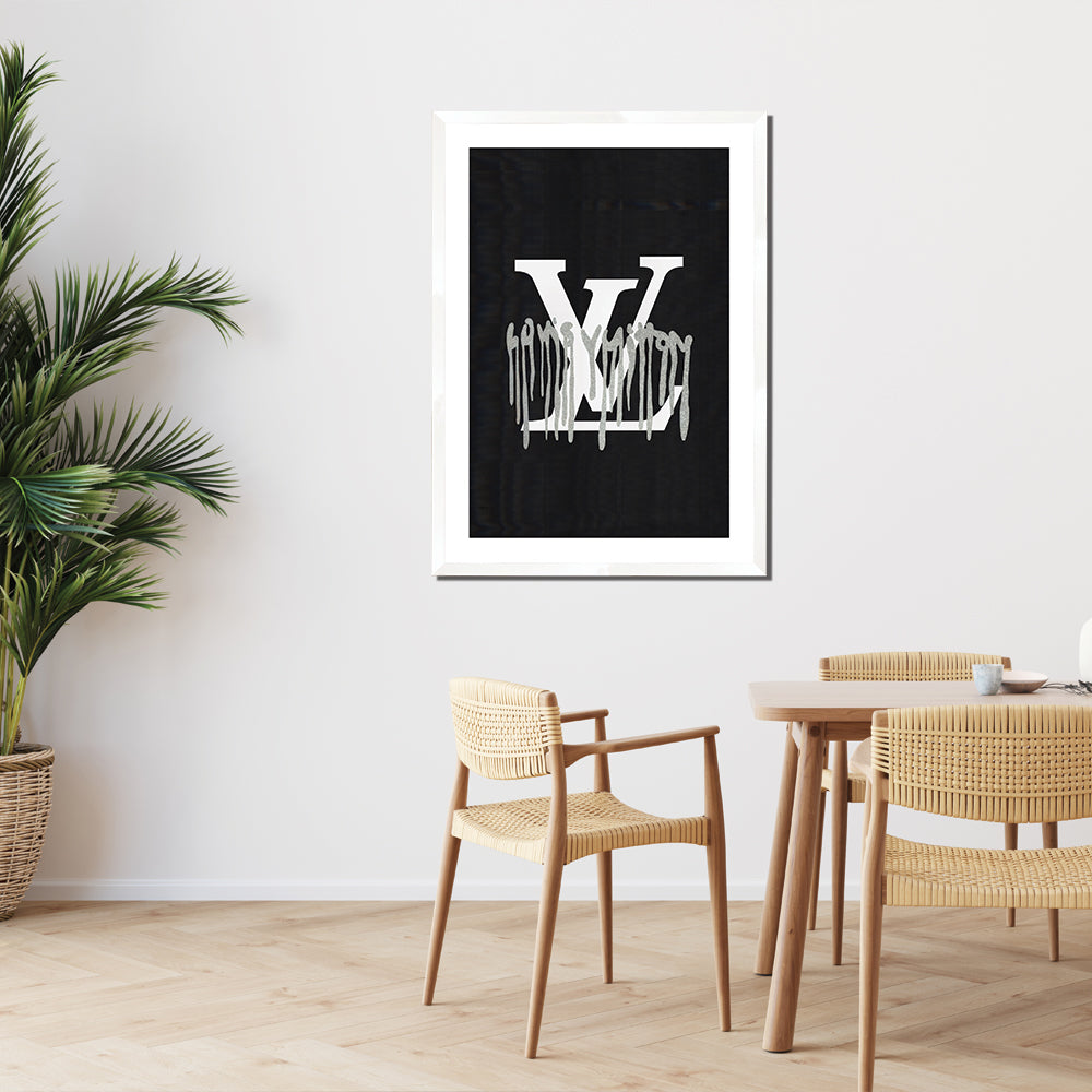 Louis Vuitton Drip Large Print Black Framed