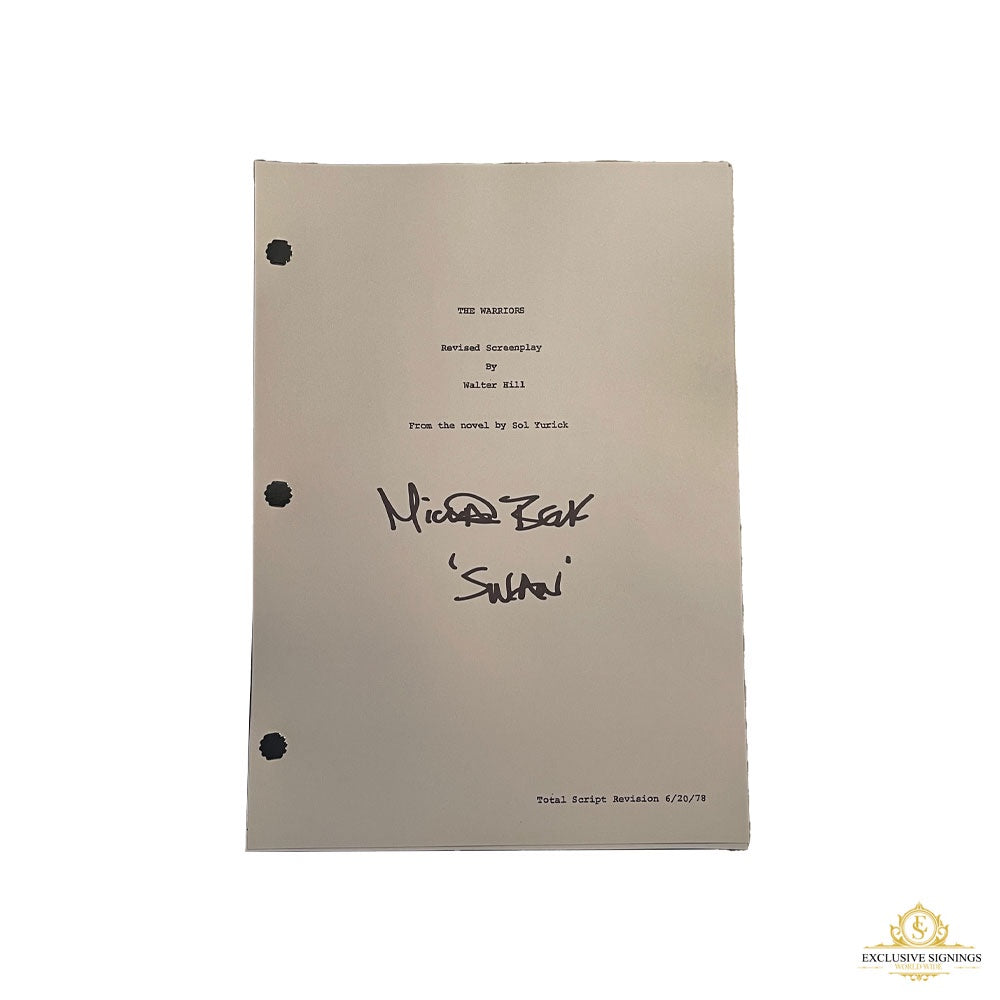 Michael Beck The Warriors Signed Script