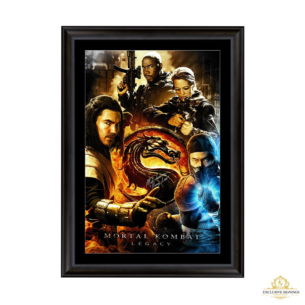 Mark Dacascos Signed Mortal Kombat Legacy Movie Poster 1 Framed