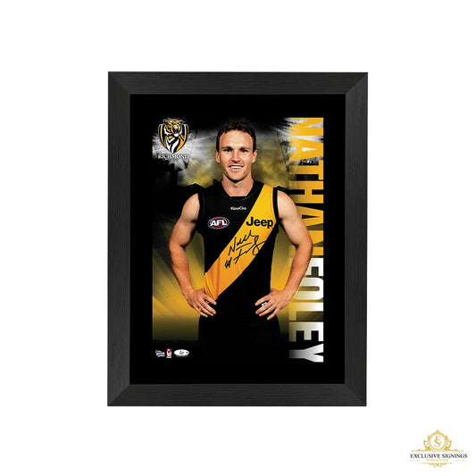 Richmond Tigers Nathan Foley Signed Hero Shot Framed